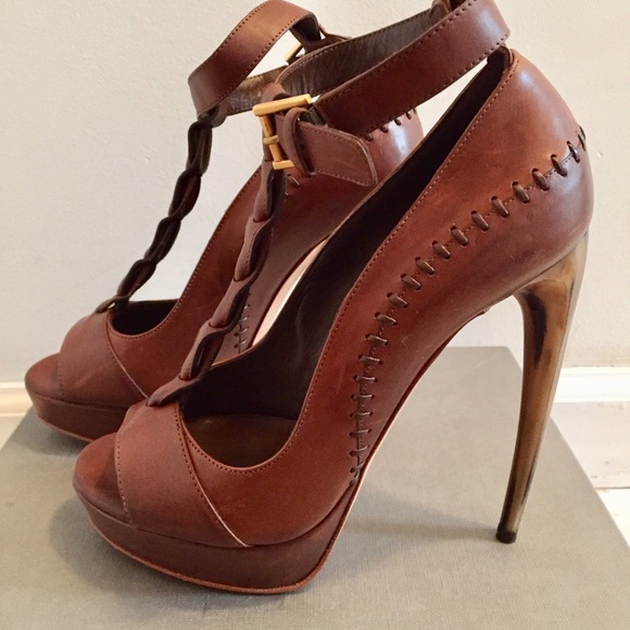 Alexander McQueen t-strap leather sandals SZ IT36 - Picture 6 of 8